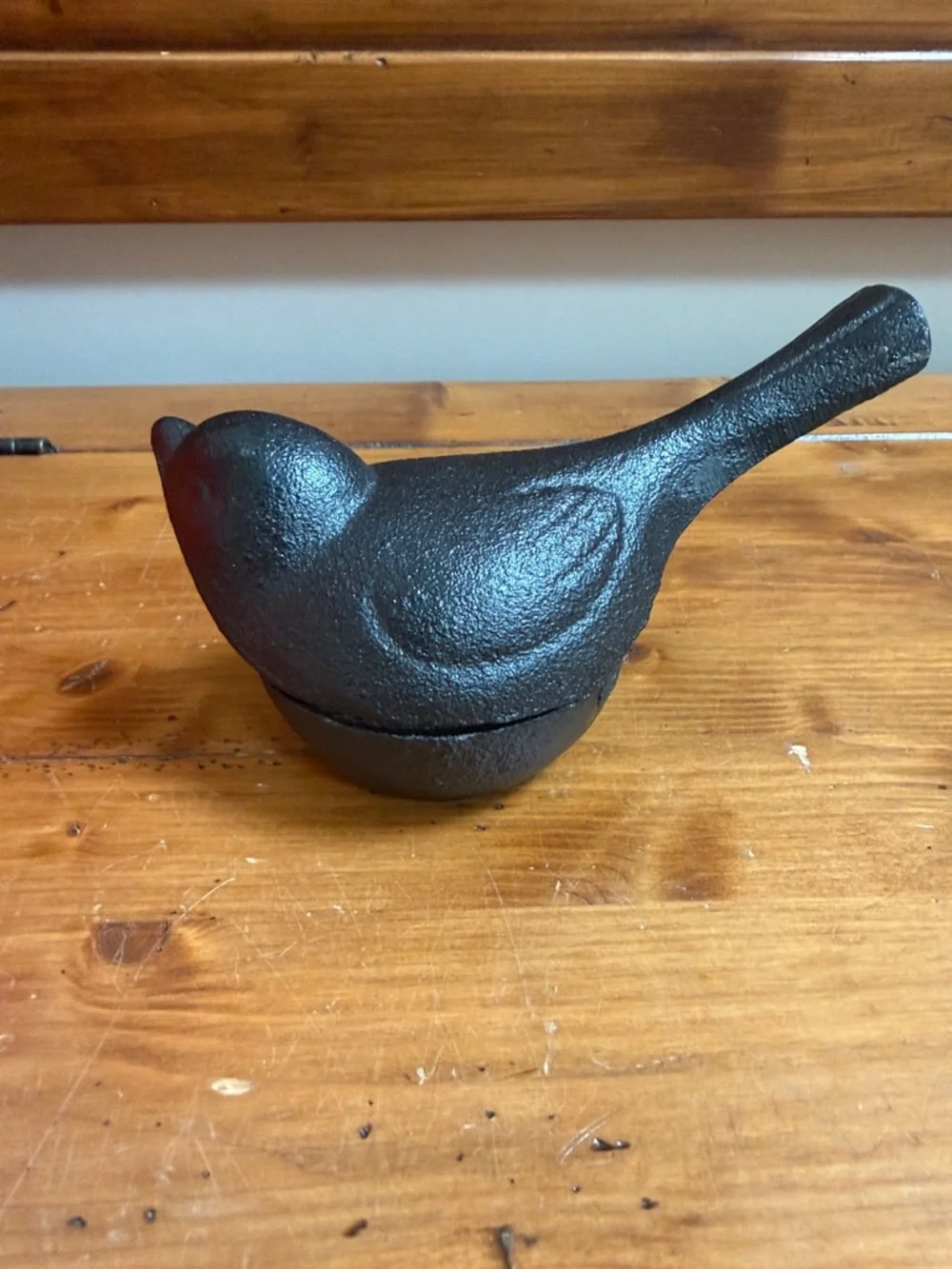 ☀️3/$15 NWOT Cast Iron Black Bird Multipurpose Key Holder Trinket Box